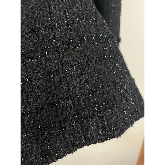 Basic House Women XS Black Tweed Midi Retro Minimalist Neutral Punk Grunge Indie - Picture 4 of 16